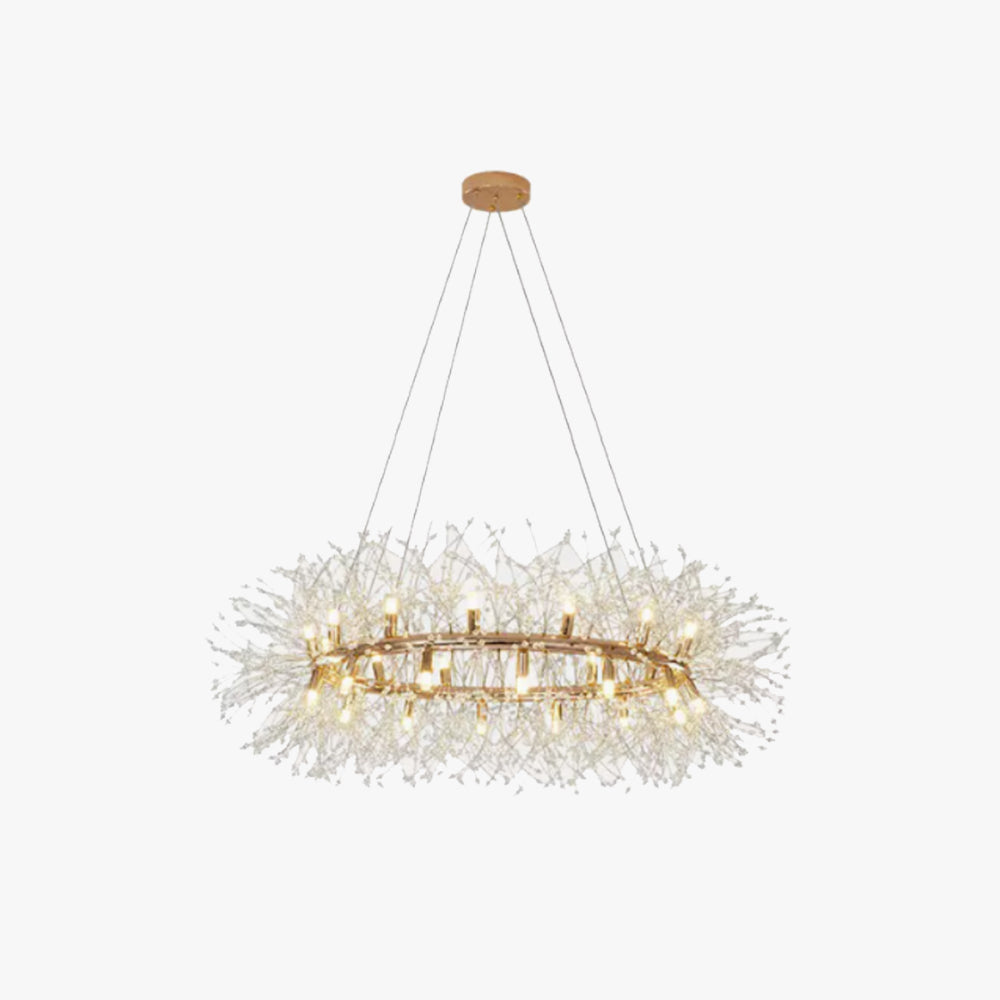 Warm Ambient Glow Dandelion Crystal LED Pendant Light
